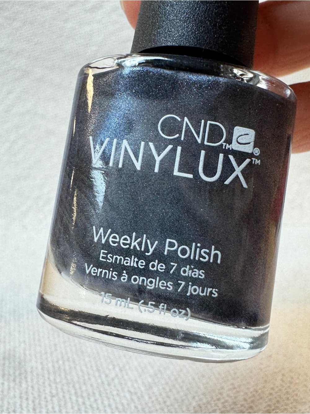 CND Vinylux Weekly Polish - Grommet #201 Shimmery Charcoal (15 mL)
